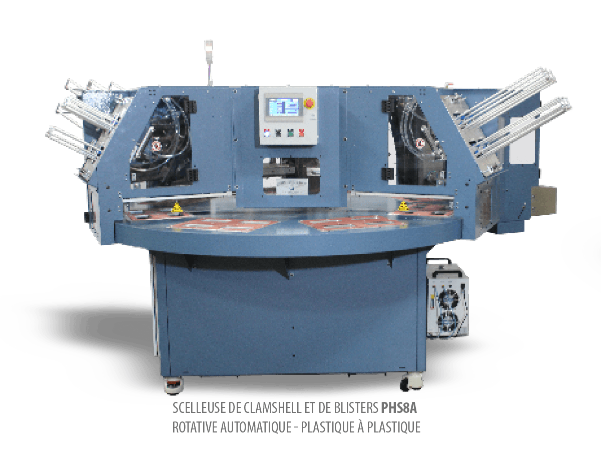 Scelleuse rotative automatique plastique à plastique pour clamshell et blister